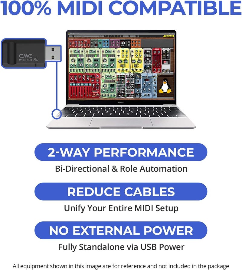 C M E WIDI Bud Pro - Bluetooth MIDI Interface for iOS, macOS, Windows, Android, ChromeOS, Linux - Plug, Pair & Play - No drivers - Ultra low 3ms latency wireless MIDI for computer/laptop/mobile device - Image 5